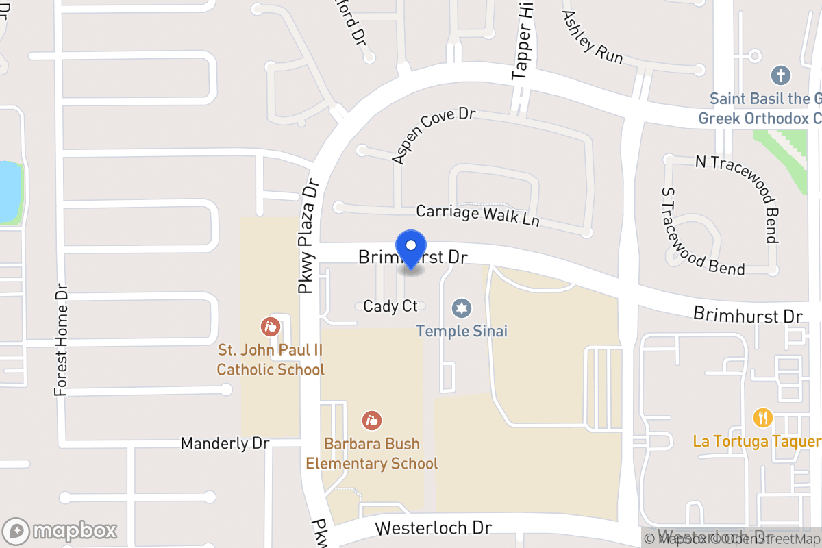 Map of 1407 Baldwin Square Ln, Houston