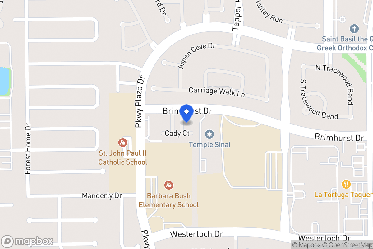 Map of 1415 Baldwin Square Ln, Houston