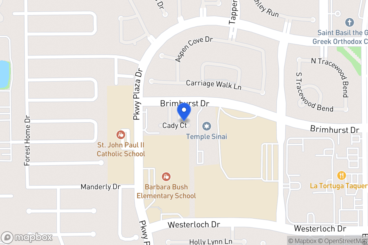 Map of 1423 Baldwin Square Ln, Houston