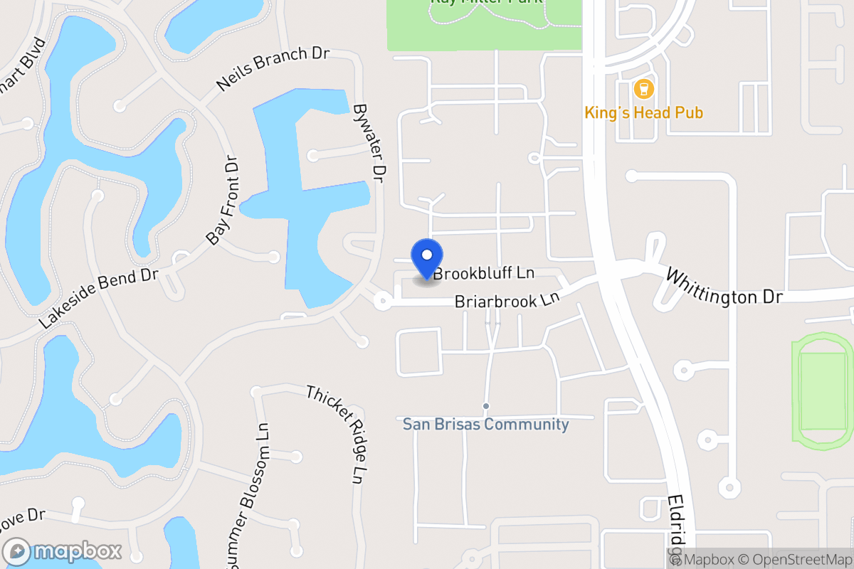 Map of 13715 Brookbluff Ln, Houston
