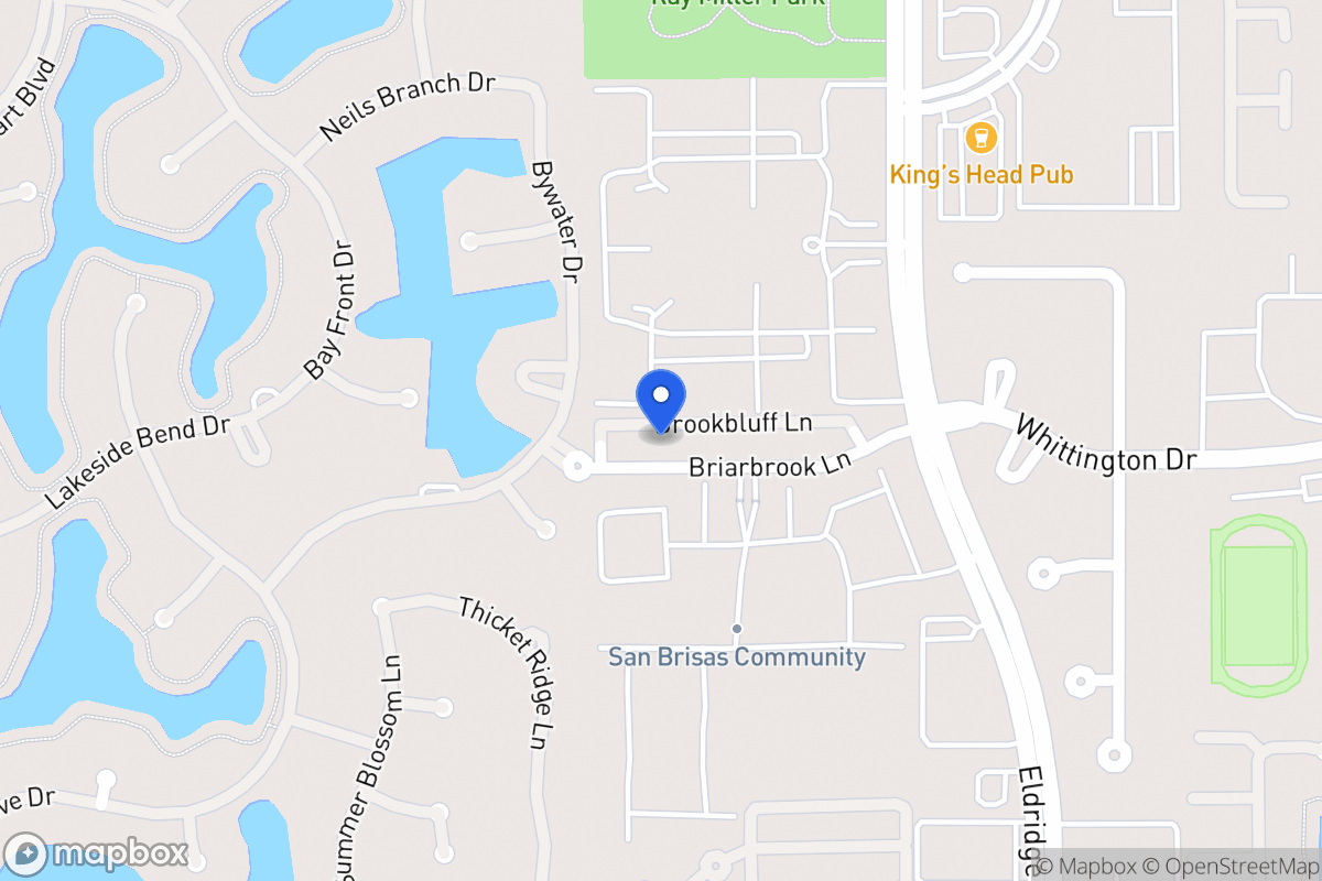 Map of 13707 Brookbluff Ln, Houston
