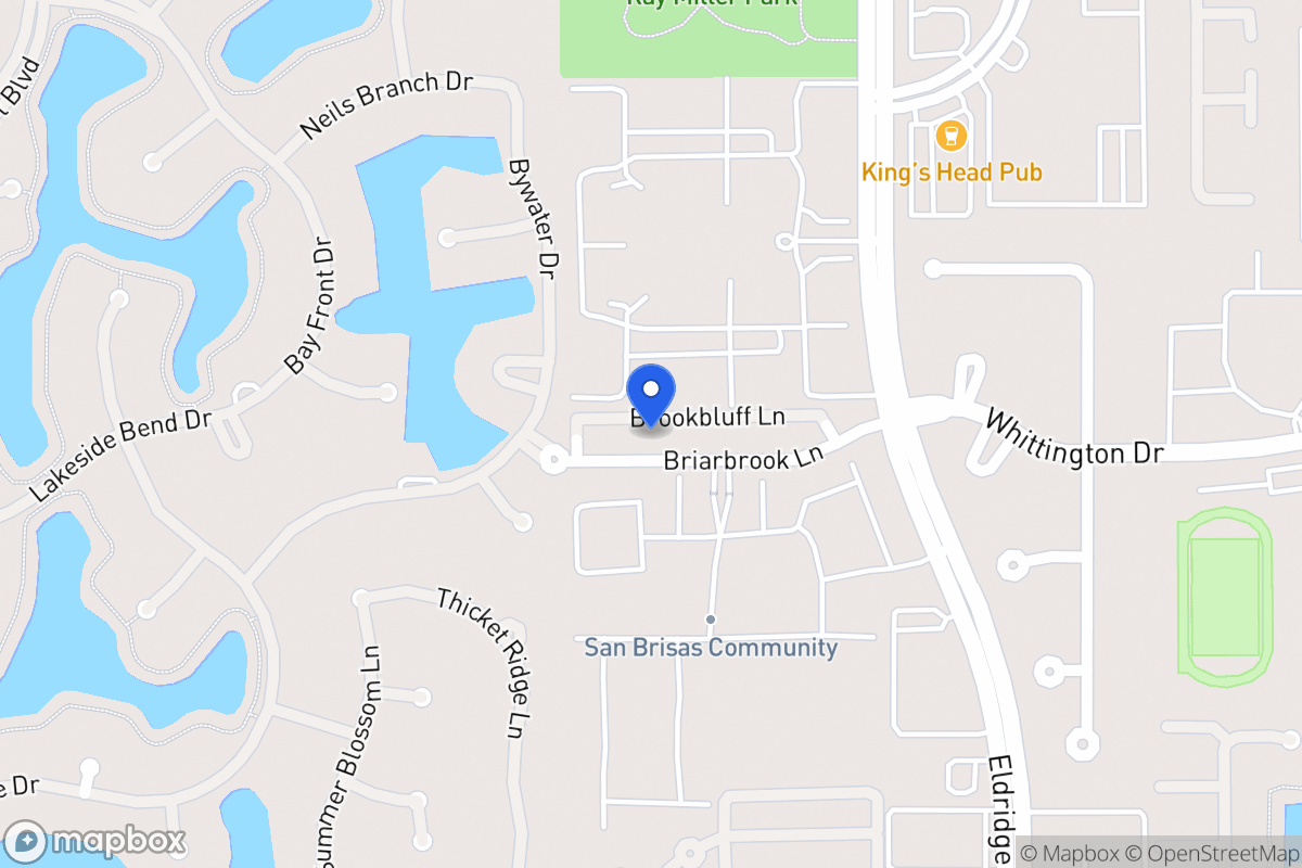 Map of 13647 Brookbluff Ln, Houston