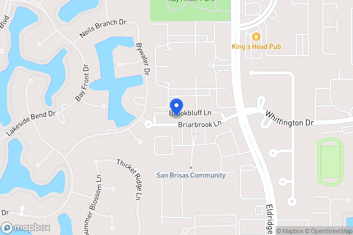 Map of 13643 Brookbluff Ln, Houston