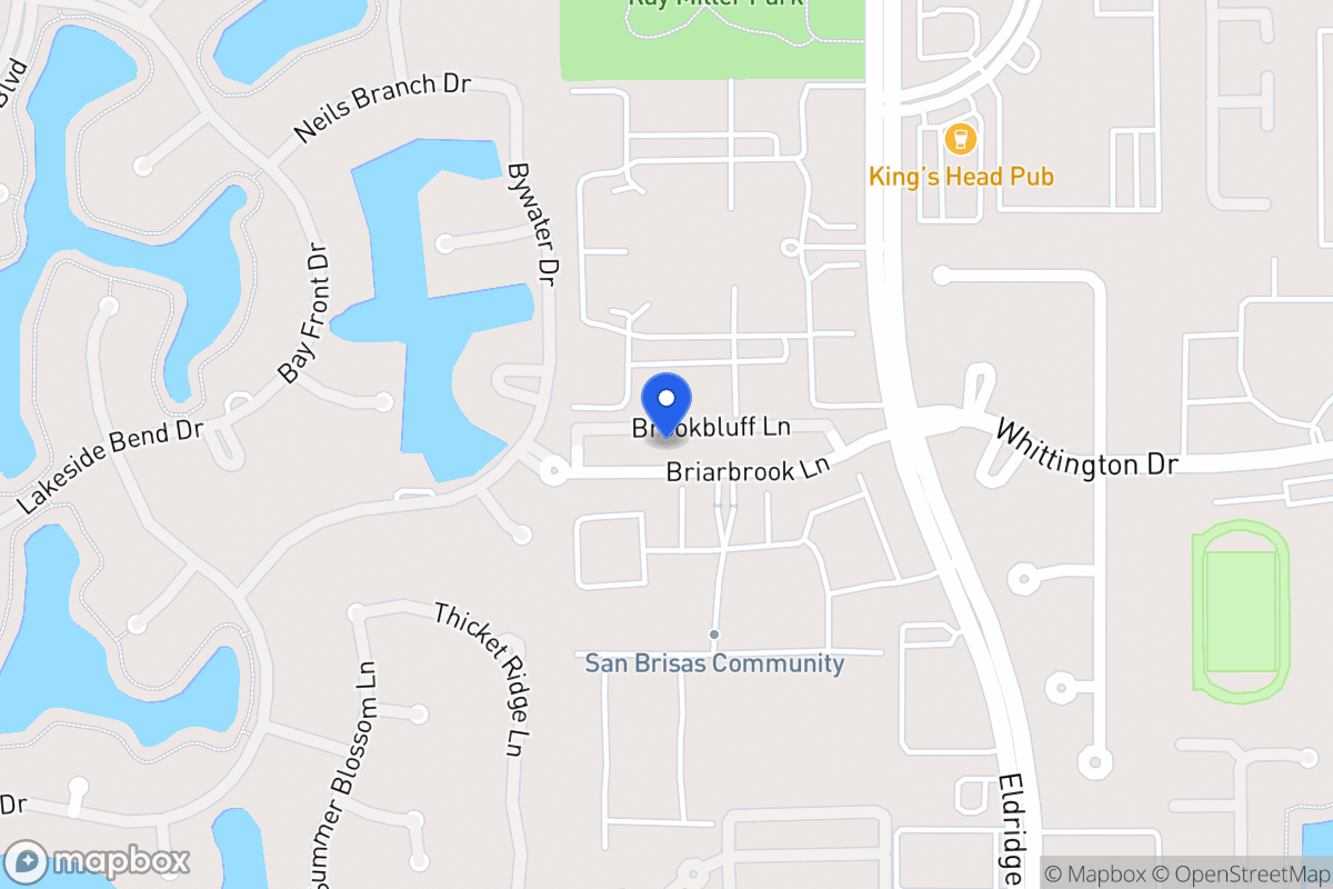 Map of 13639 Brookbluff Ln, Houston