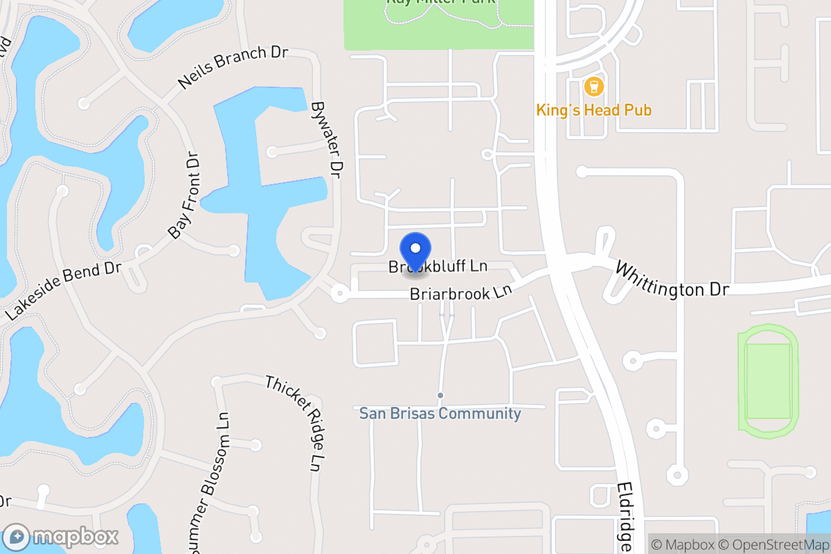 Map of 13635 Brookbluff Ln, Houston