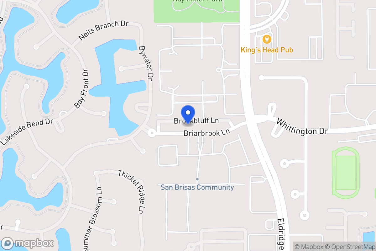 Map of 13631 Brookbluff Ln, Houston