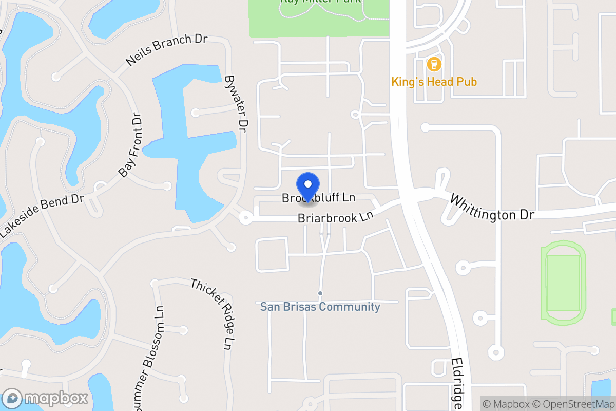 Map of 13627 Brookbluff Ln, Houston