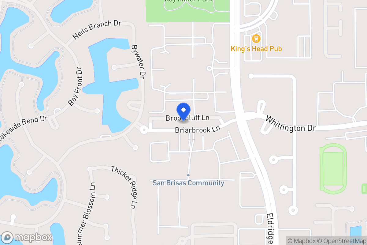 Map of 13623 Brookbluff Ln, Houston