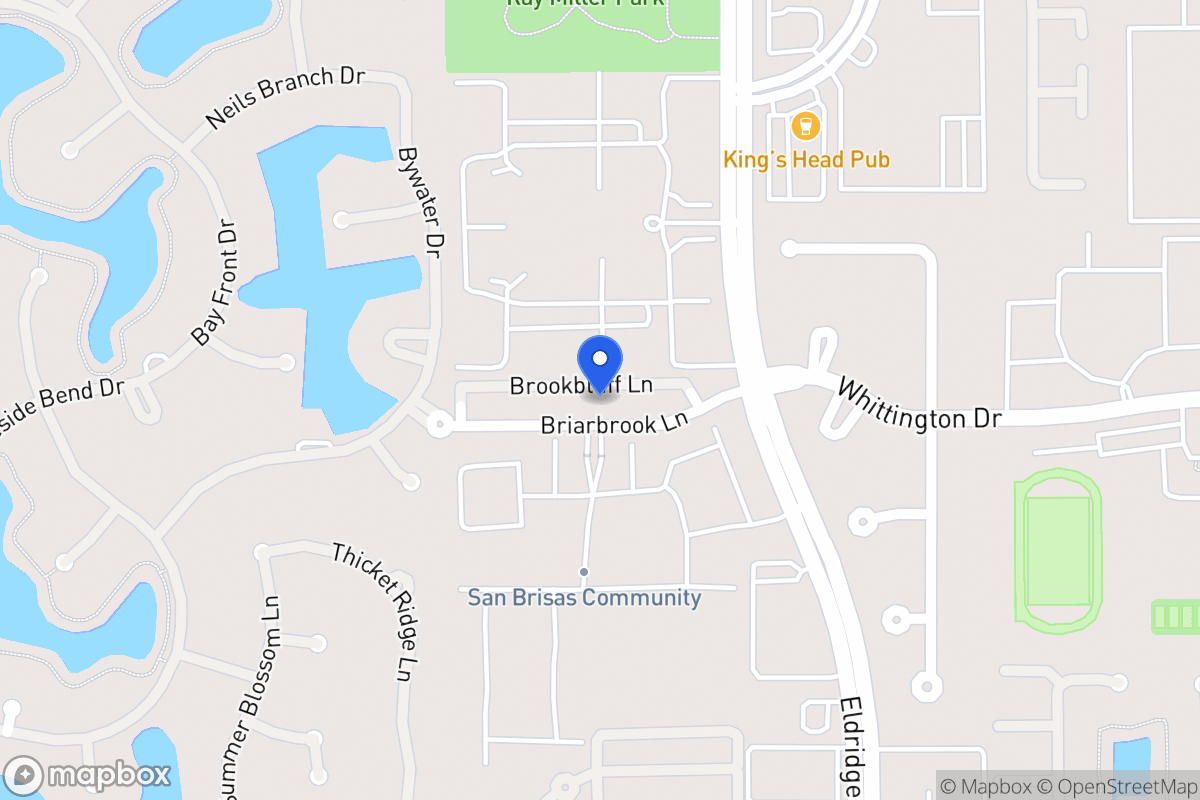 Map of 13603 Brookbluff Ln, Houston