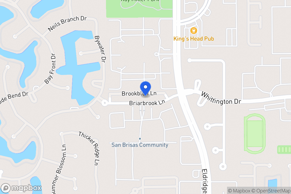 Map of 13535 Brookbluff Ln, Houston