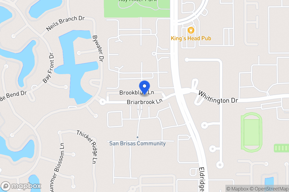 Map of 13531 Brookbluff Ln, Houston