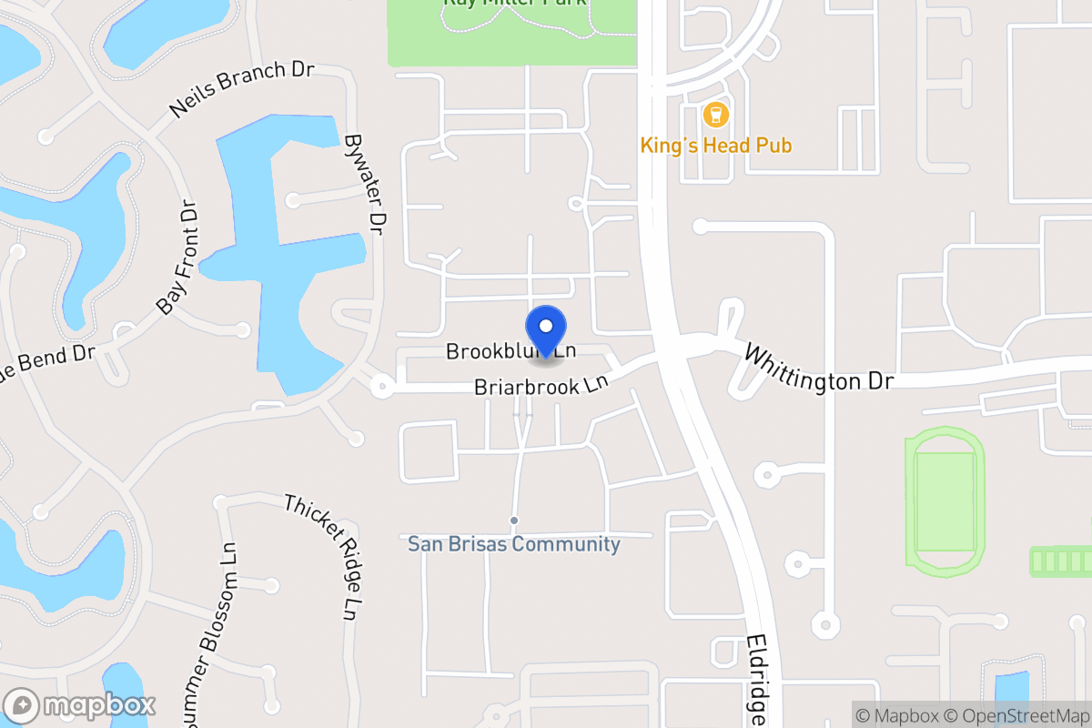 Map of 13527 Brookbluff Ln, Houston