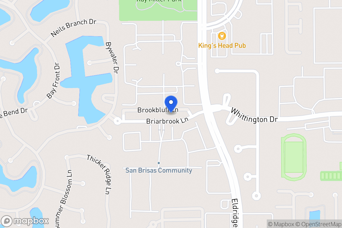 Map of 13523 Brookbluff Ln, Houston