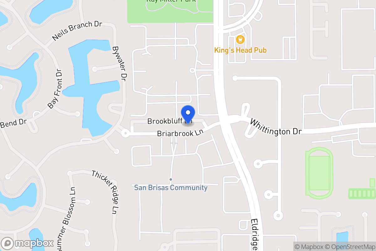 Map of 13515 Brookbluff Ln, Houston