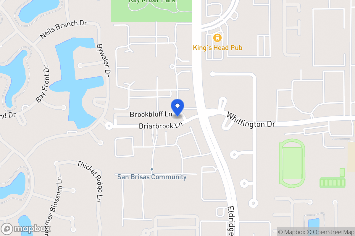 Map of 13503 Brookbluff Ln, Houston