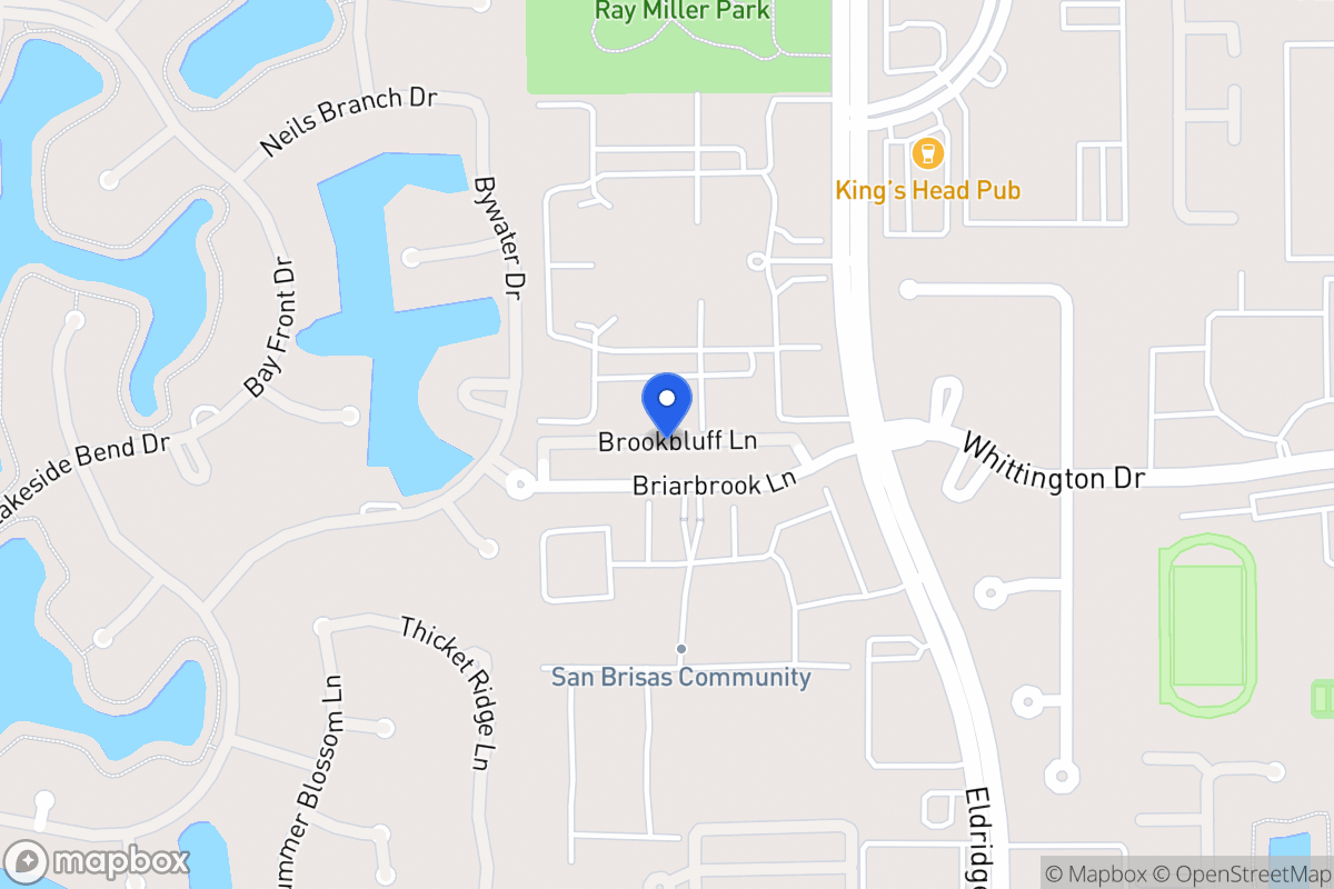 Map of Brookbluff Ln, Houston