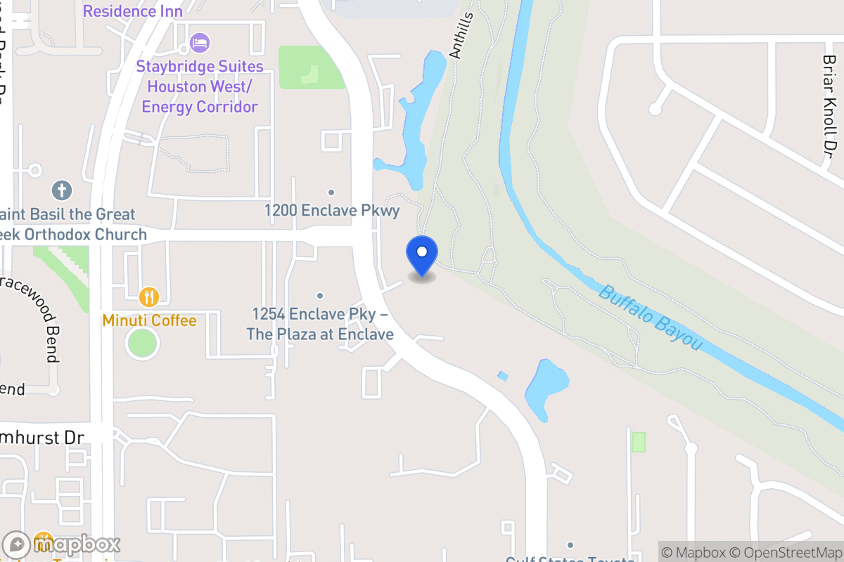 Map of 1255 Enclave Pky, Houston