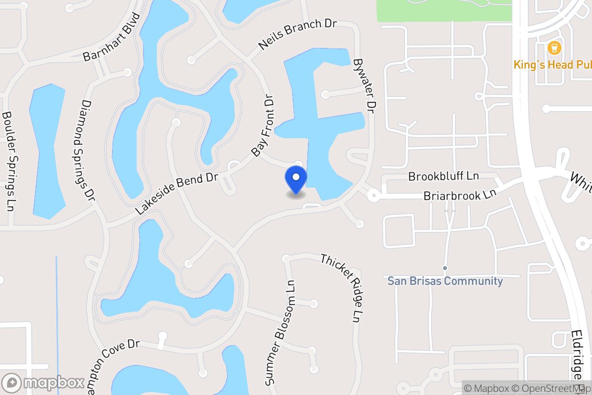 Map of 2114 Bywater Dr, Houston