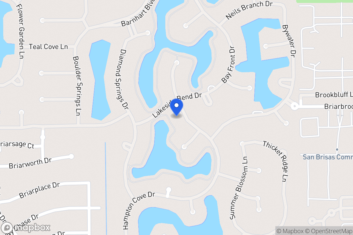 Map of 2106 Cresent Palm Ln, Houston