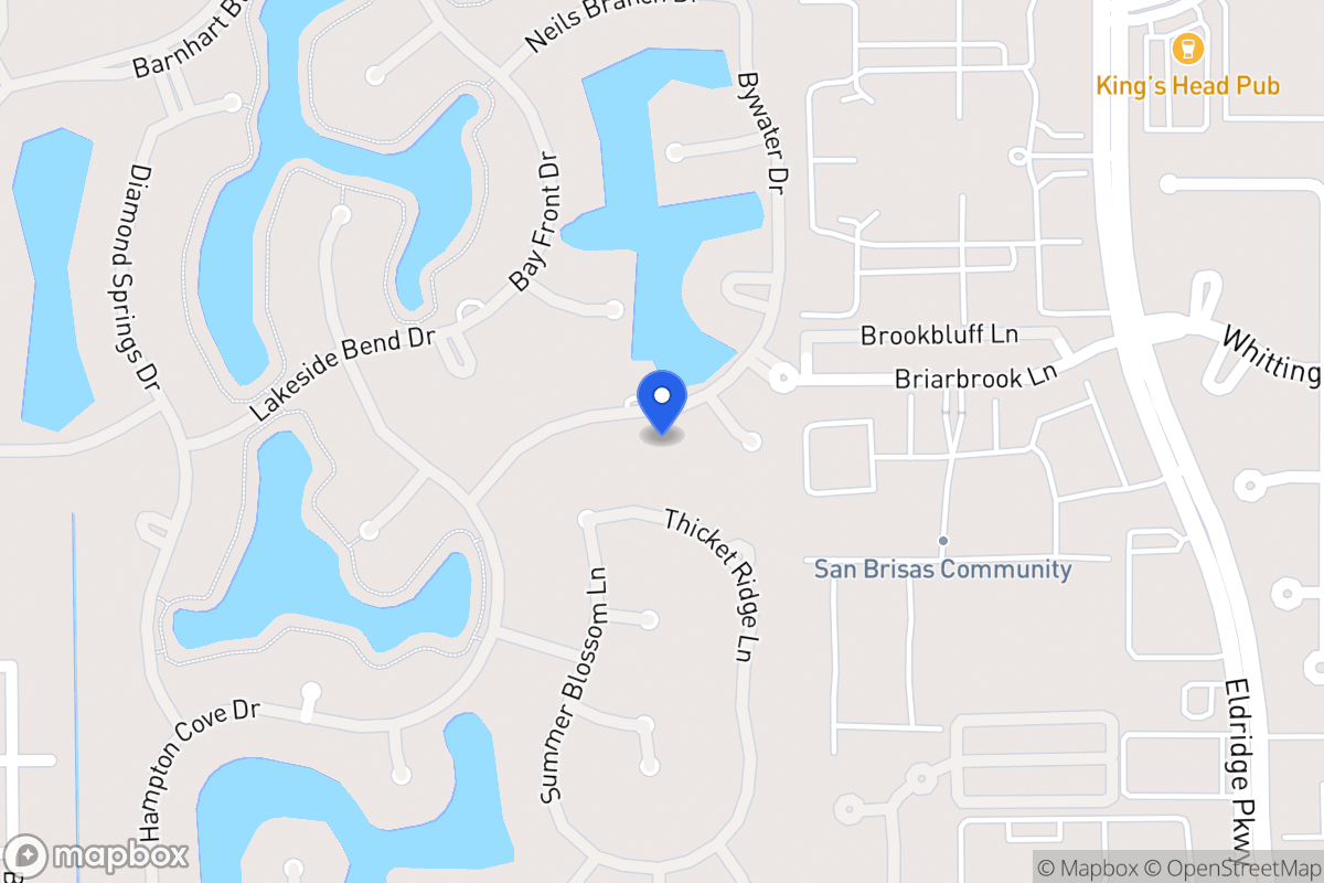 Map of 2111 Bywater Dr, Houston