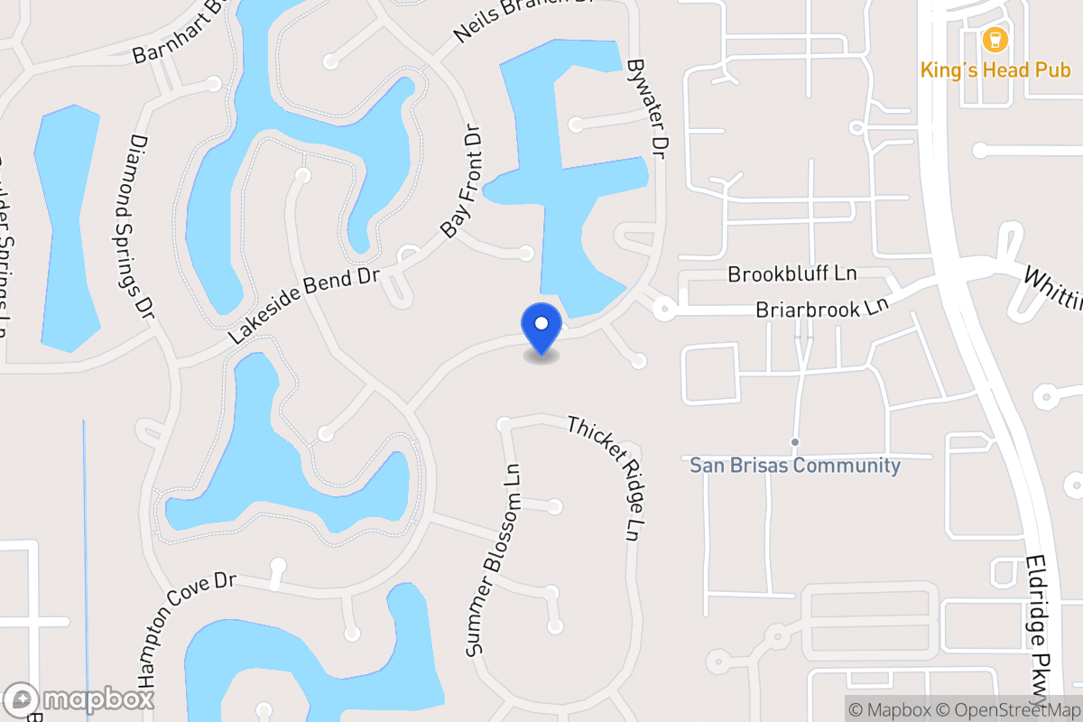 Map of 2115 Bywater Dr, Houston
