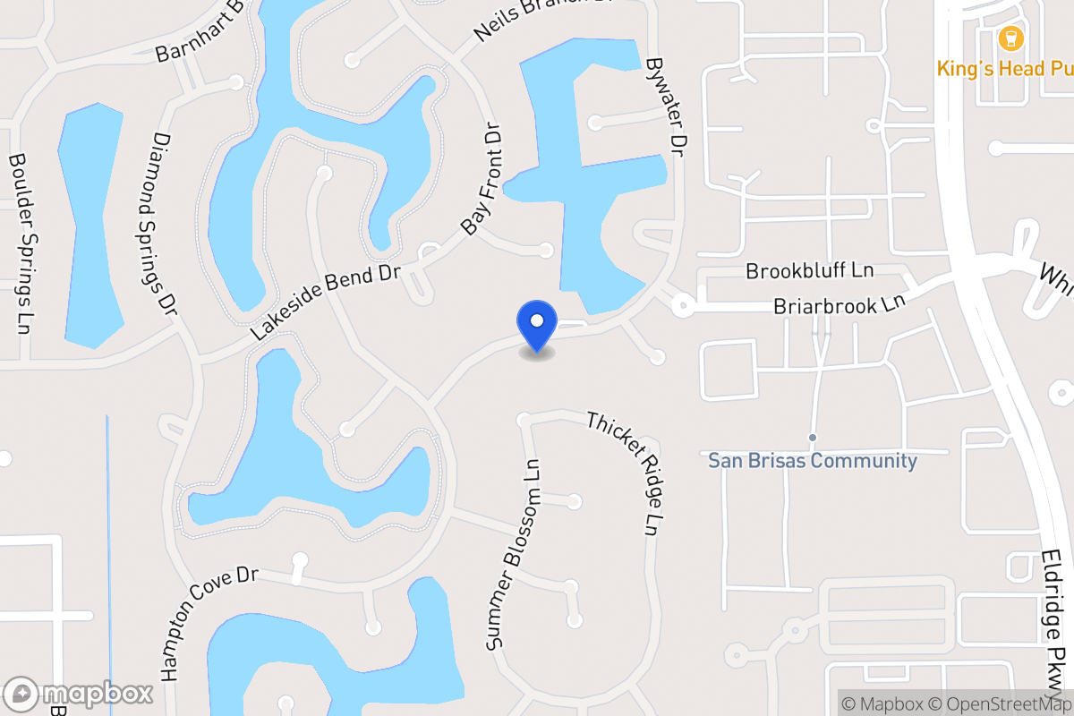 Map of 2119 Bywater Dr, Houston
