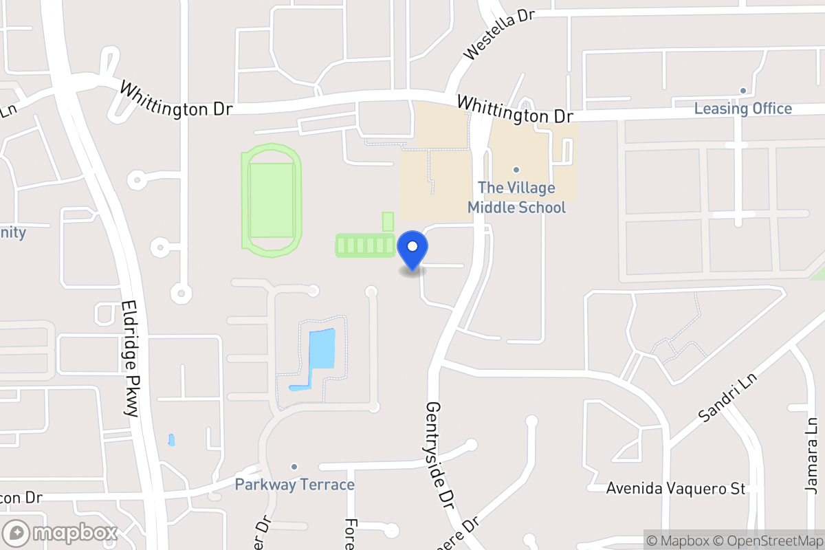 Map of 1950 Gentryside Ln, Houston