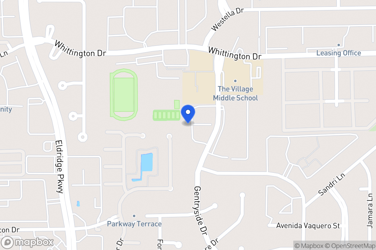 Map of 1942 Gentryside Ln, Houston