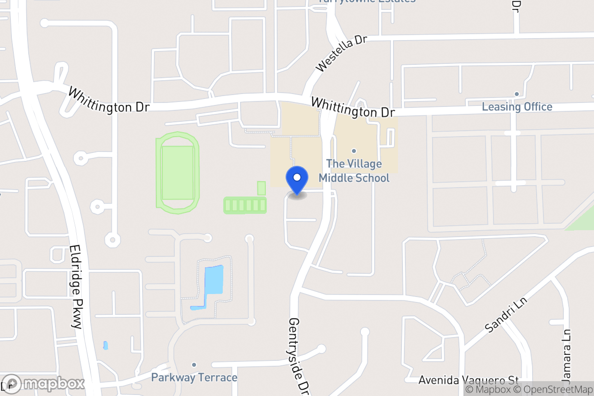 Map of 1835 Gentryside Dr, Houston