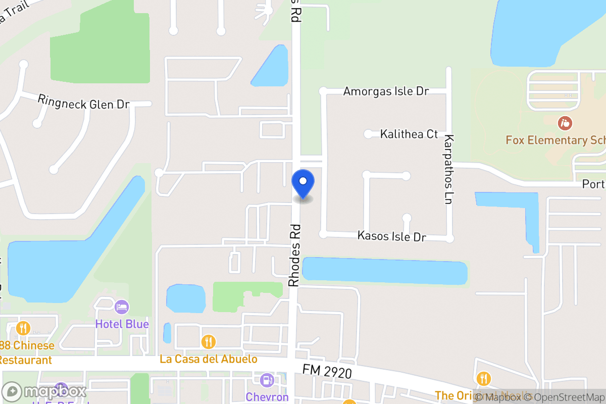 Map of Rhodes Landing Blvd, Spring
