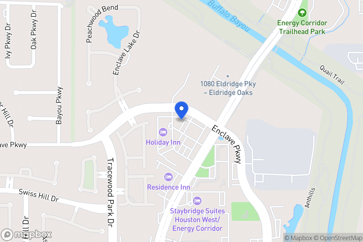 Map of 1096 Enclave Pky, Houston