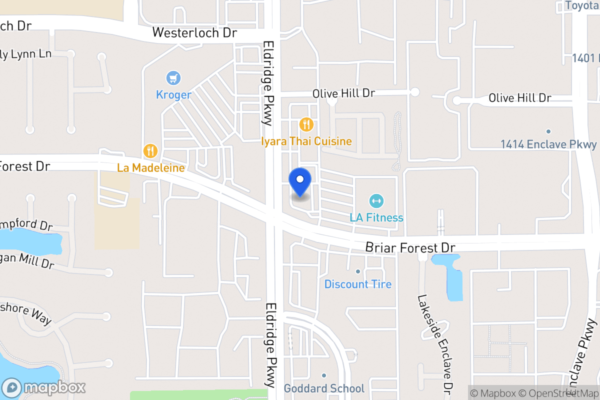 Map of 1545 Eldridge Pky, Houston