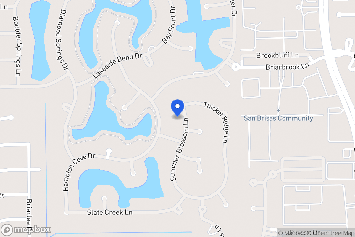 Map of 2210 Summerblossom Ln, Houston