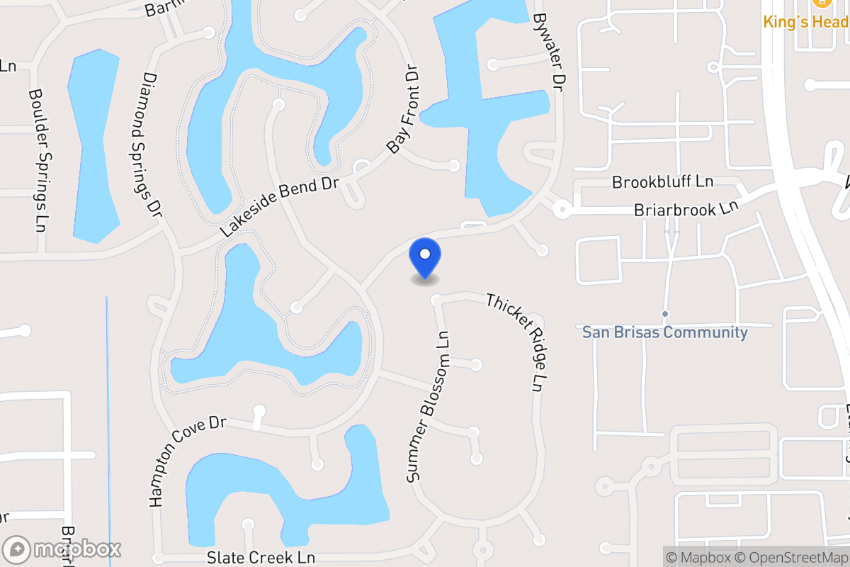 Map of 2103 Thicket Ridge Ln, Houston