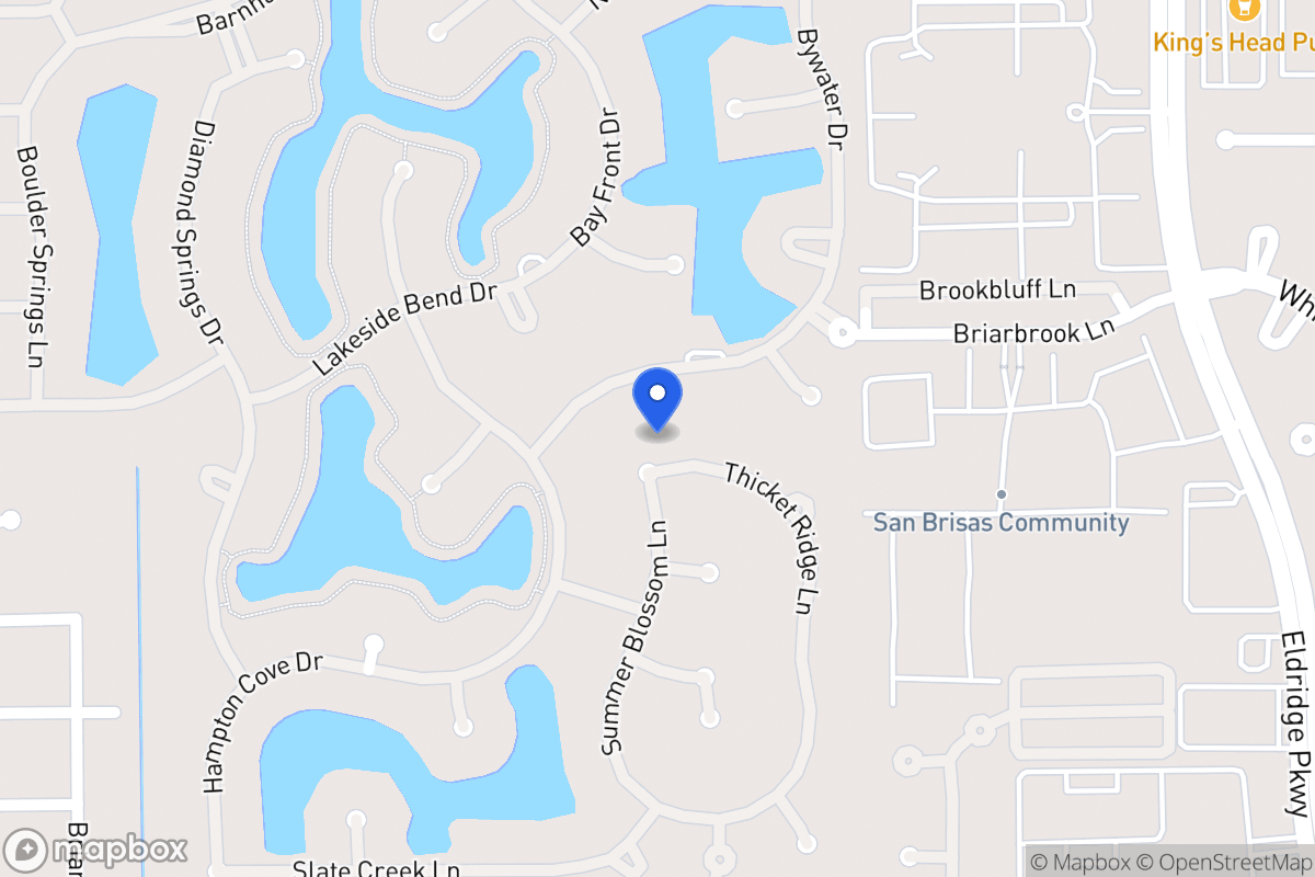 Map of 2107 Thicket Ridge Ln, Houston