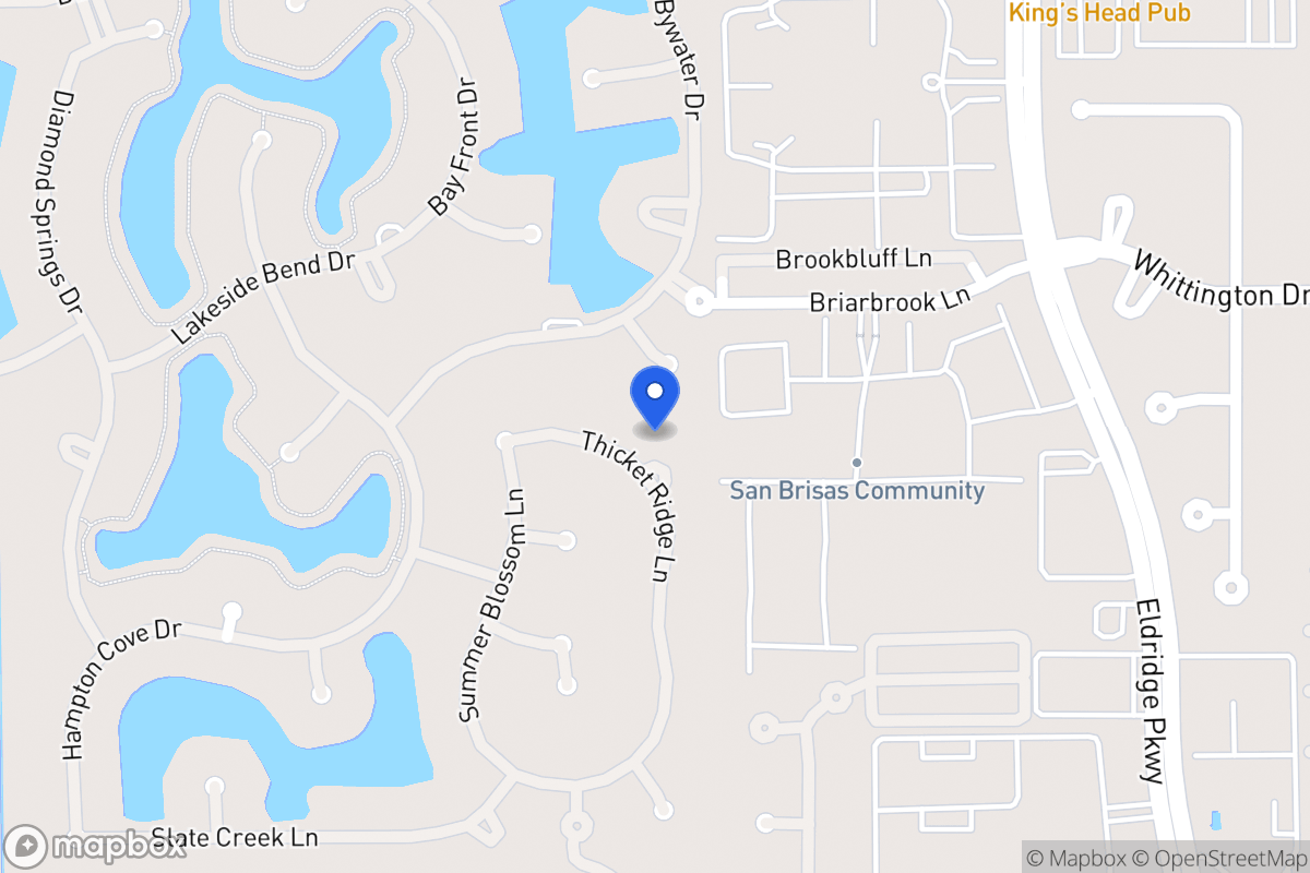 Map of 2131 Thicket Ridge Ln, Houston