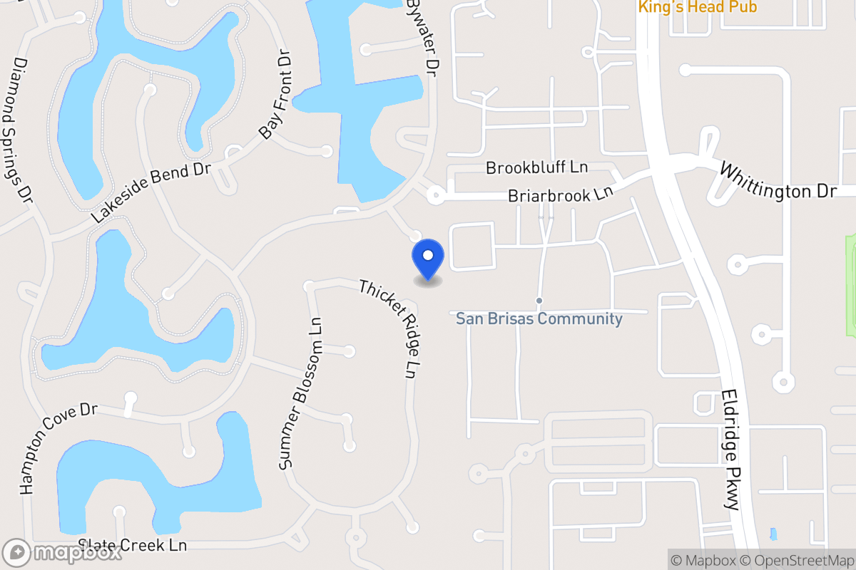 Map of 2135 Thicket Ridge Ln, Houston