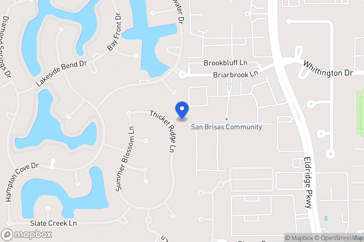 Map of 2139 Thicket Ridge Ln, Houston