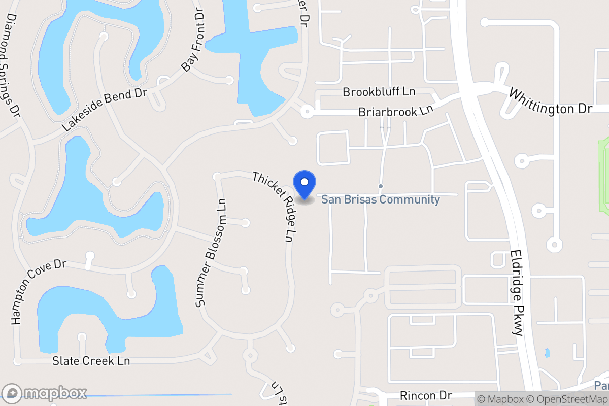 Map of 2203 Thicket Ridge Ln, Houston