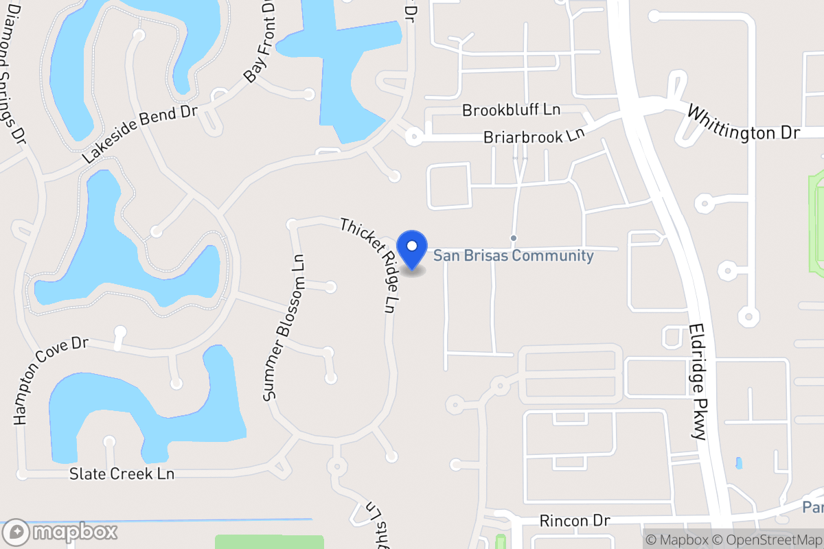 Map of 2207 Thicket Ridge Ln, Houston