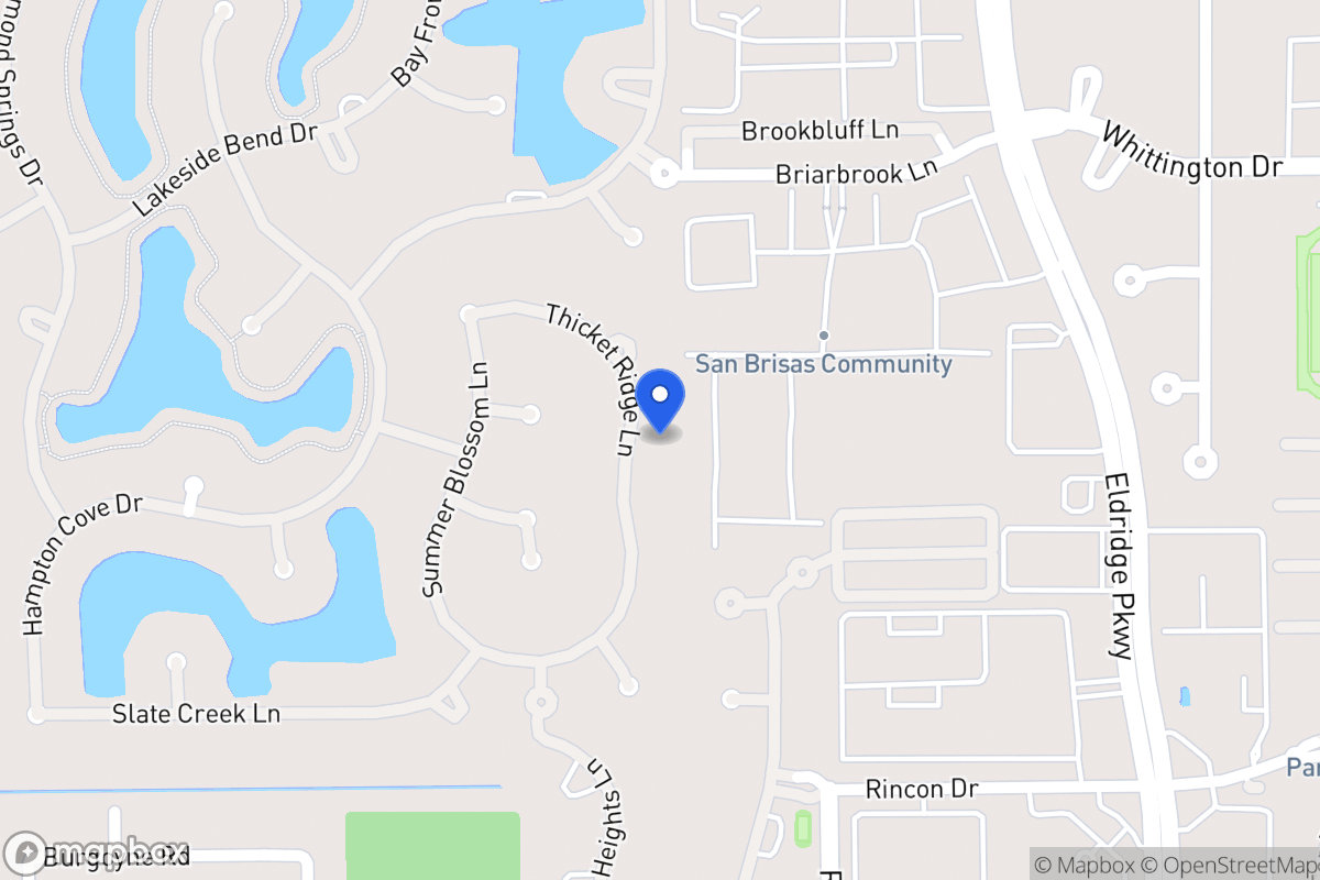 Map of 2215 Thicket Ridge Ln, Houston