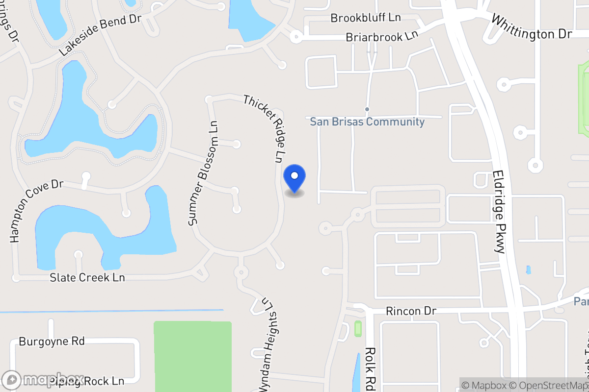 Map of 2307 Thicket Ridge Ln, Houston