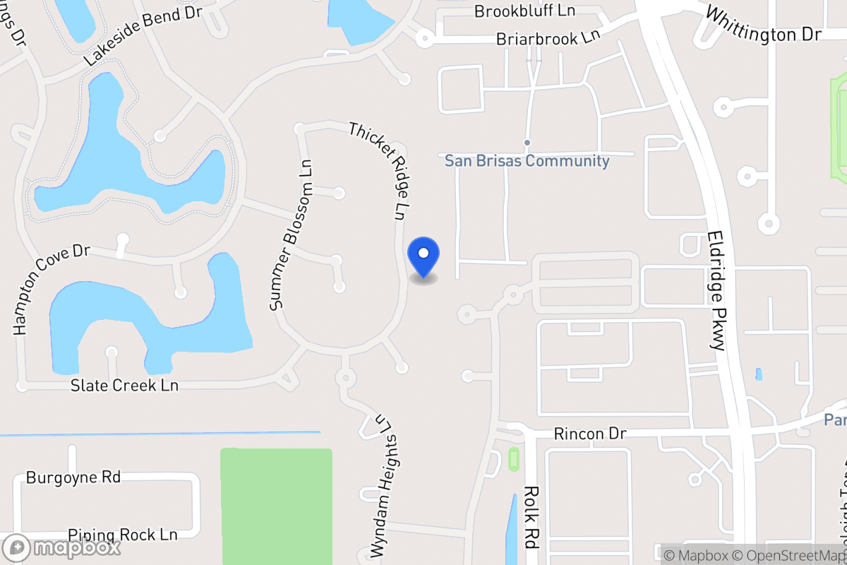 Map of 2311 Thicket Ridge Ln, Houston