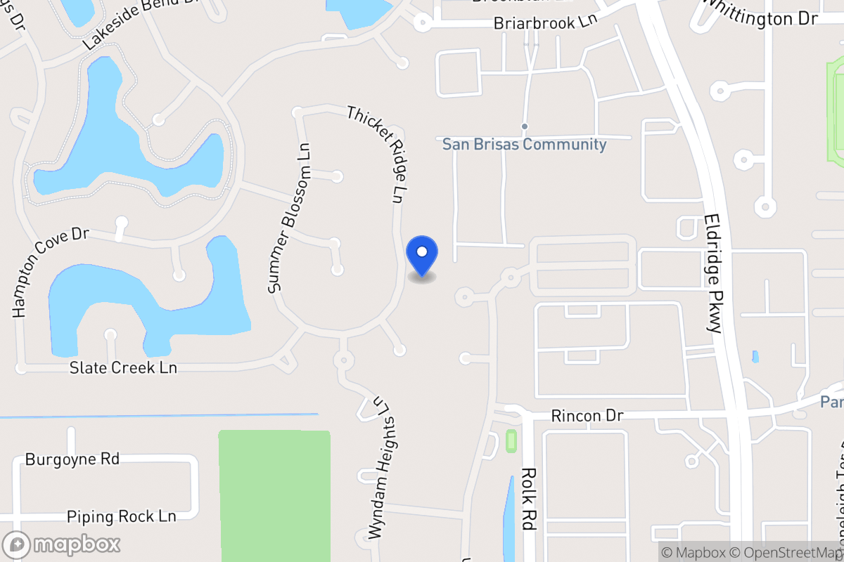 Map of 2315 Thicket Ridge Ln, Houston