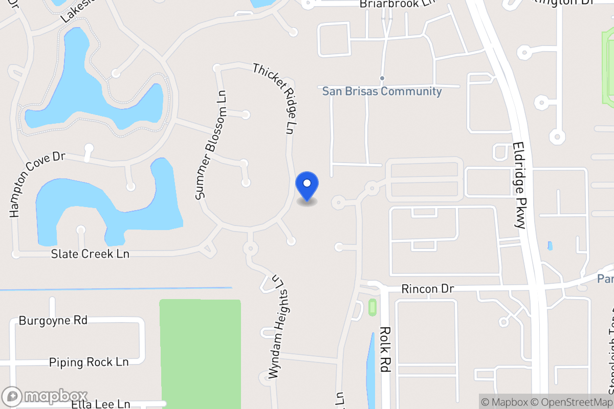 Map of 2319 Thicket Ridge Ln, Houston
