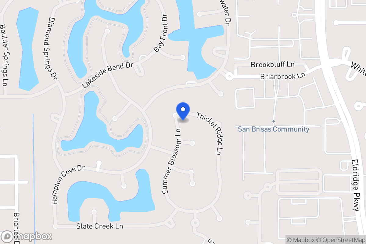 Map of 2110 Thicket Ridge Ln, Houston