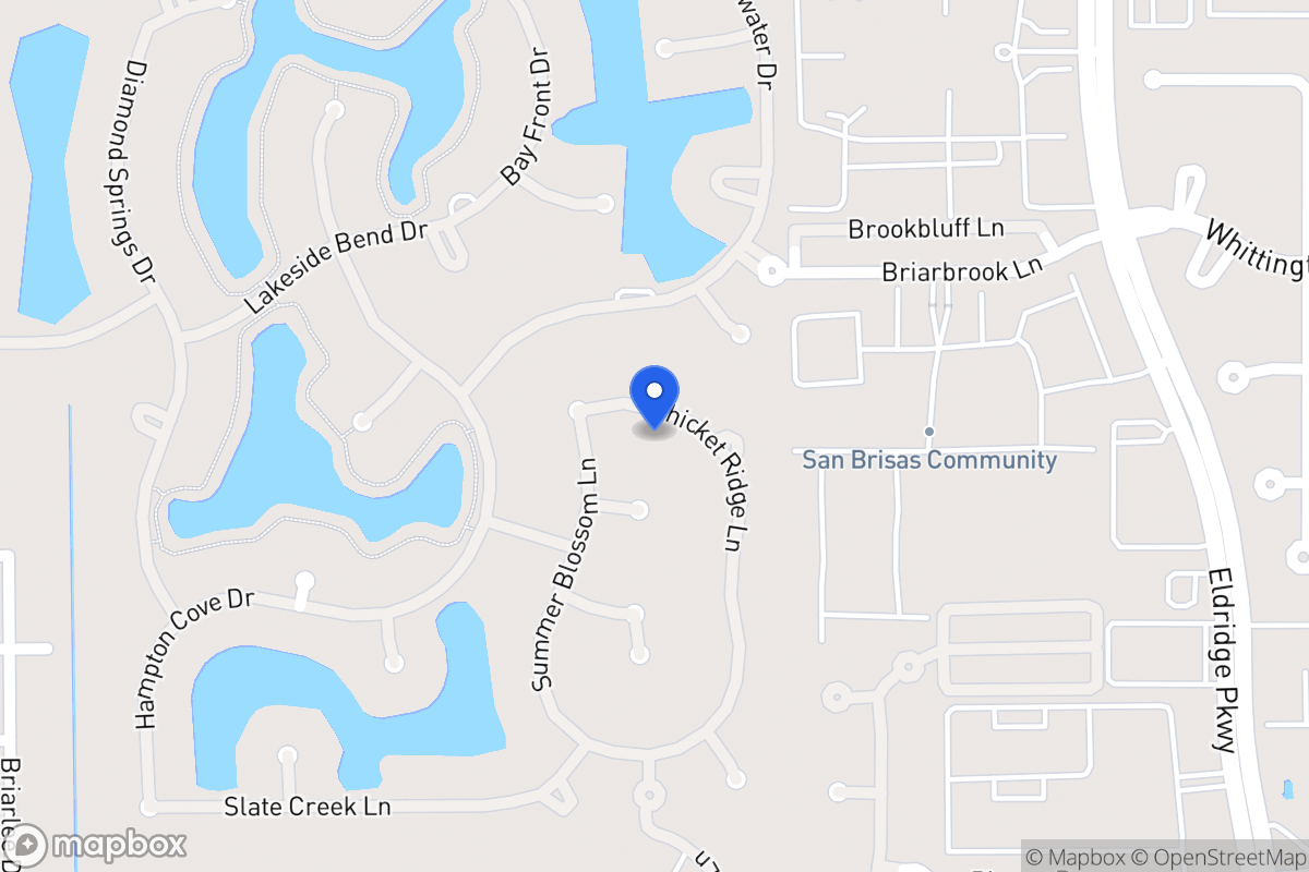Map of 2118 Thicket Ridge Ln, Houston