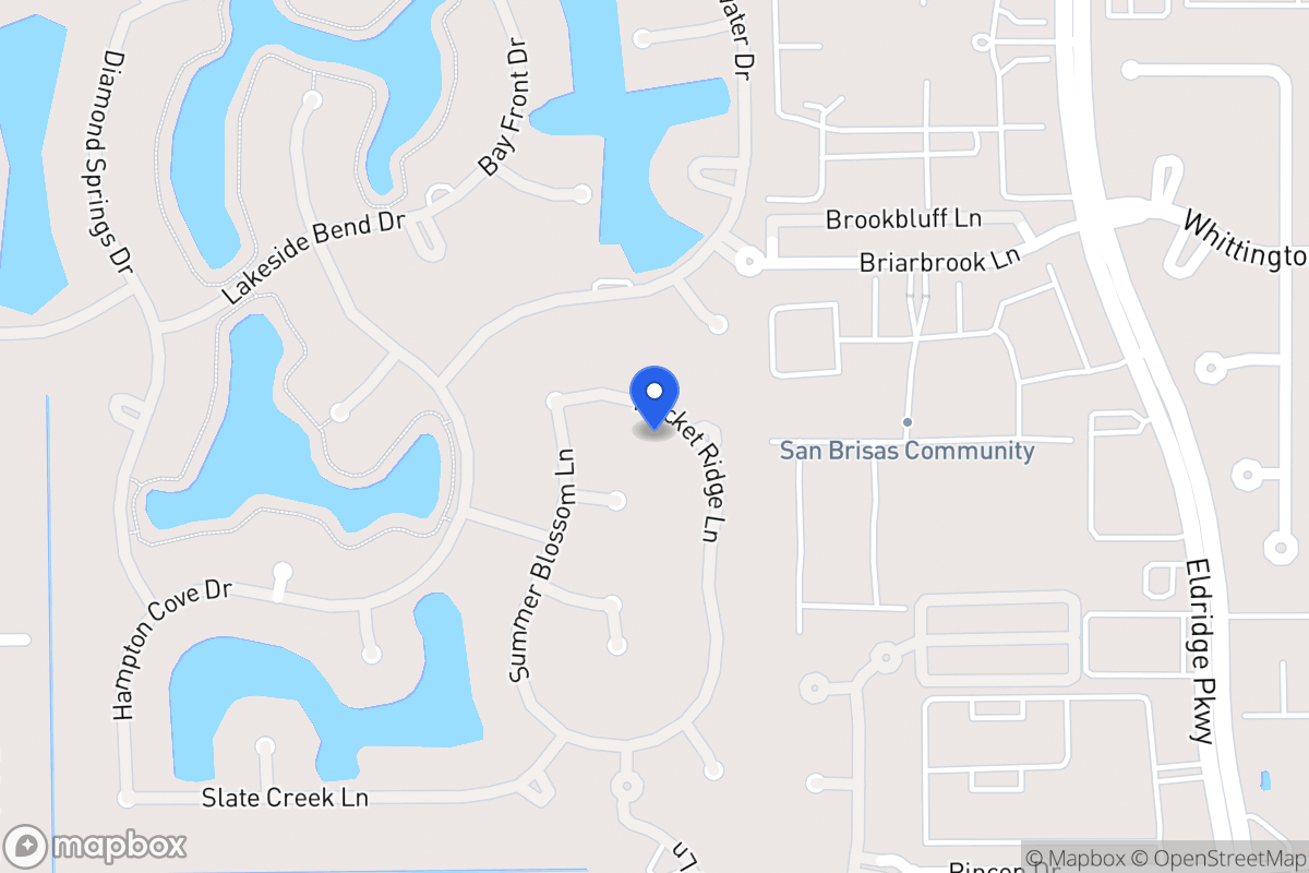 Map of 2122 Thicket Ridge Ln, Houston
