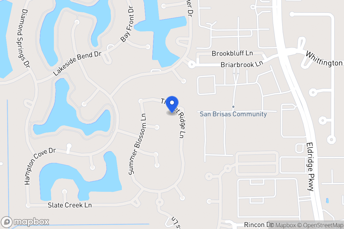Map of 2126 Thicket Ridge Ln, Houston