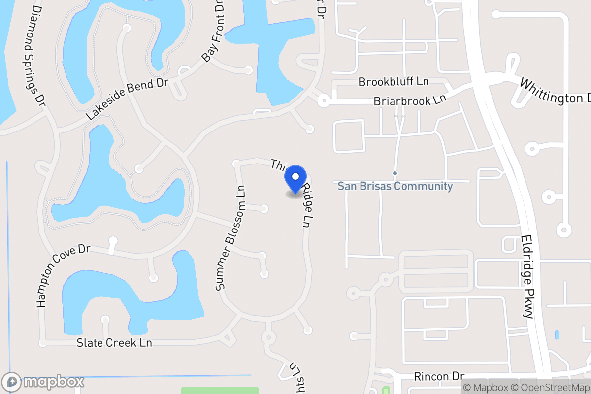 Map of 2202 Thicket Ridge Ln, Houston